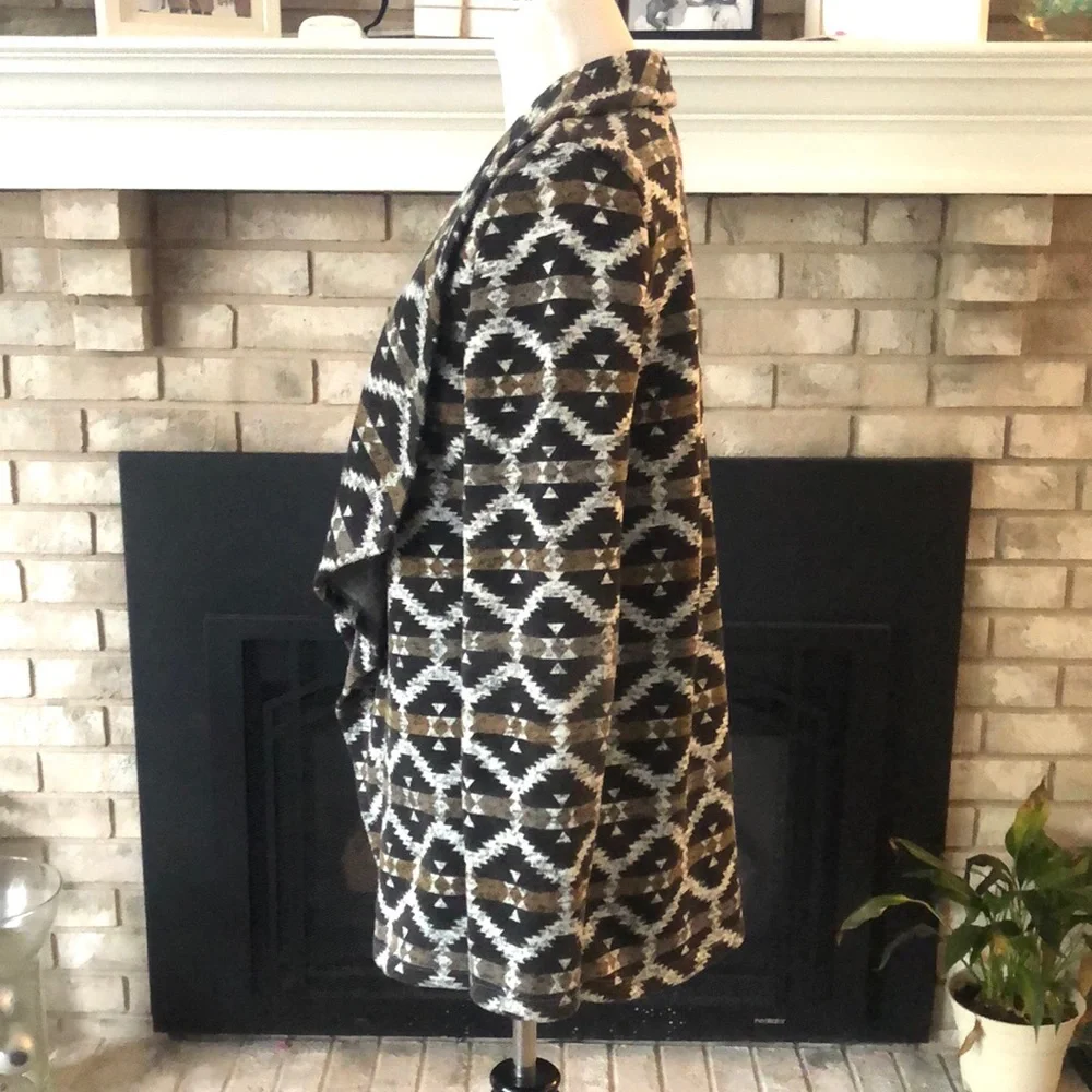 Jack by BB Dakota Open Front Waterfall Lapel Fleece Lined Cardigan size Small